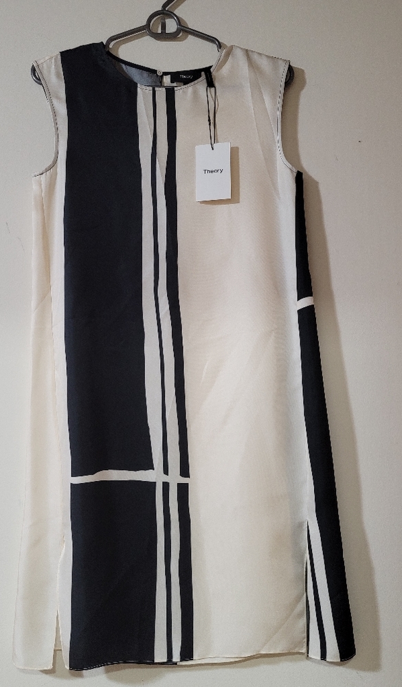 NWT Theory Minimal Sheath Hans Stripe Twill